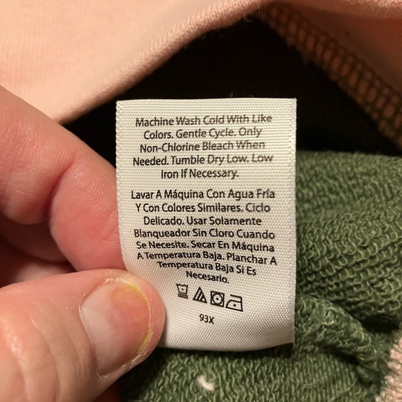 Ladies Graphic Monogramed Green and Peachy/Pink Sweatshirt - Picture 8 of 10